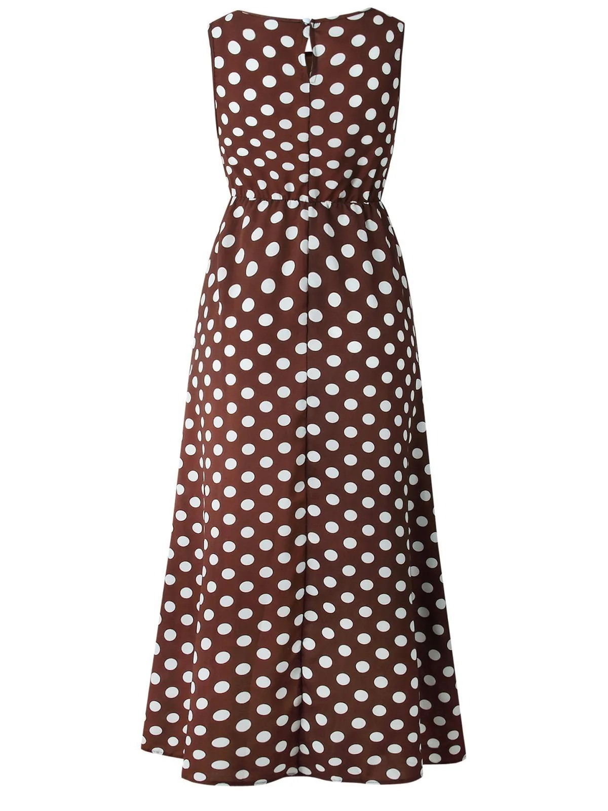 Round Neck  Polka Dots Casual Dresses