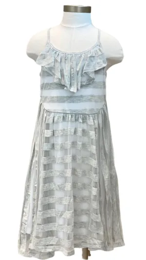 Ruffle Stripe Overlay Dress