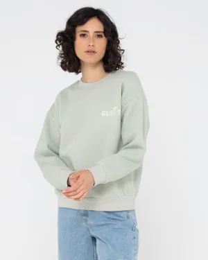 RUSTY PALM RELAXED CREW FLEECE