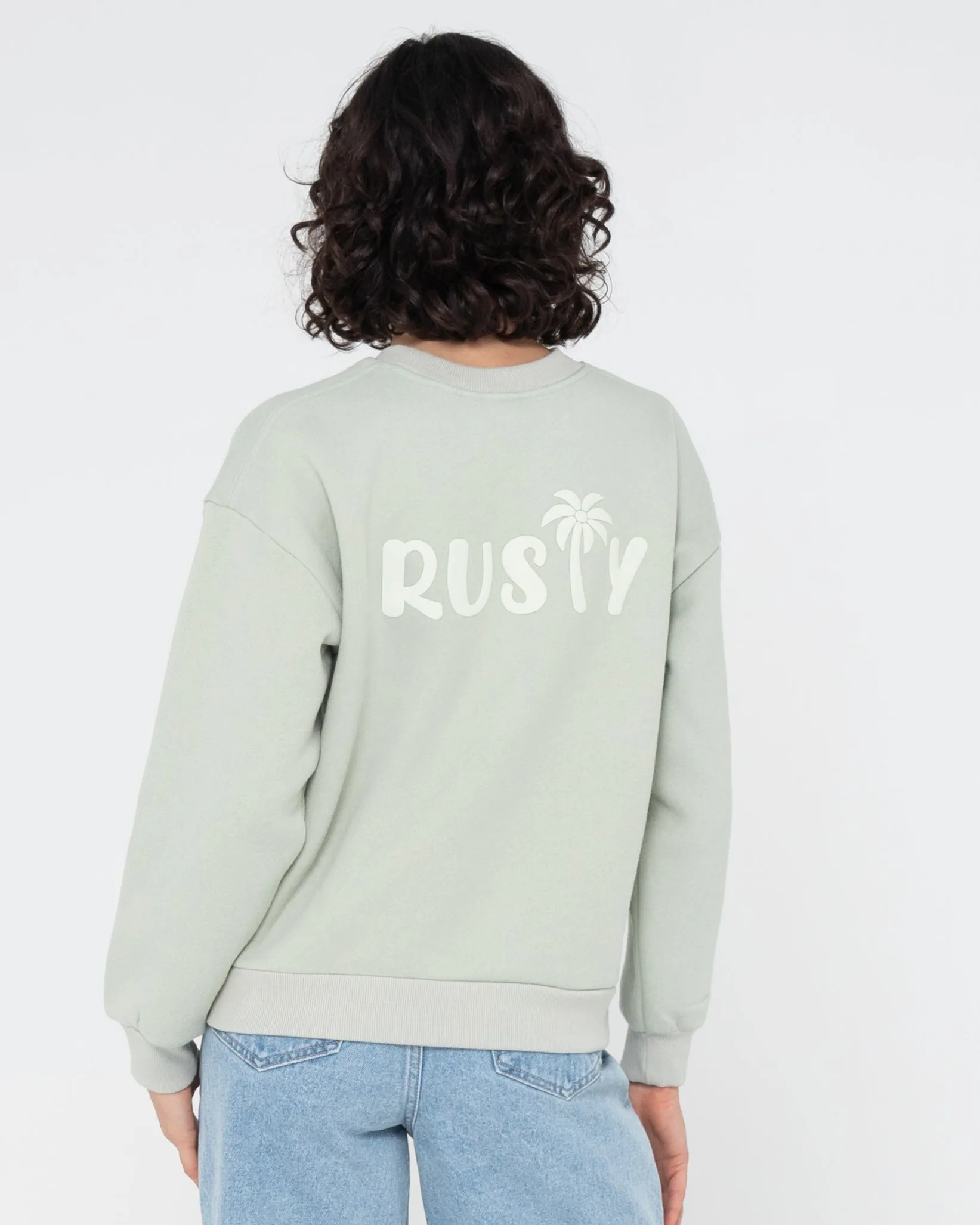 RUSTY PALM RELAXED CREW FLEECE