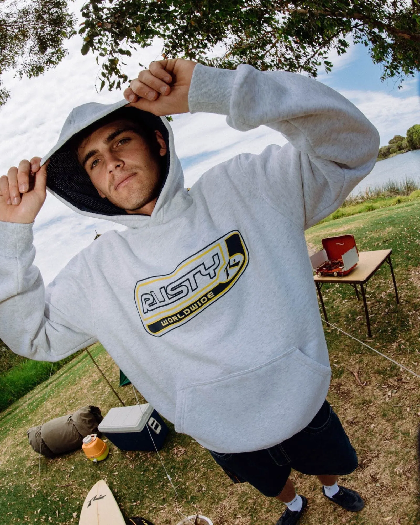 Rusty Roadhouse Taped Super Fleece Hoodie
