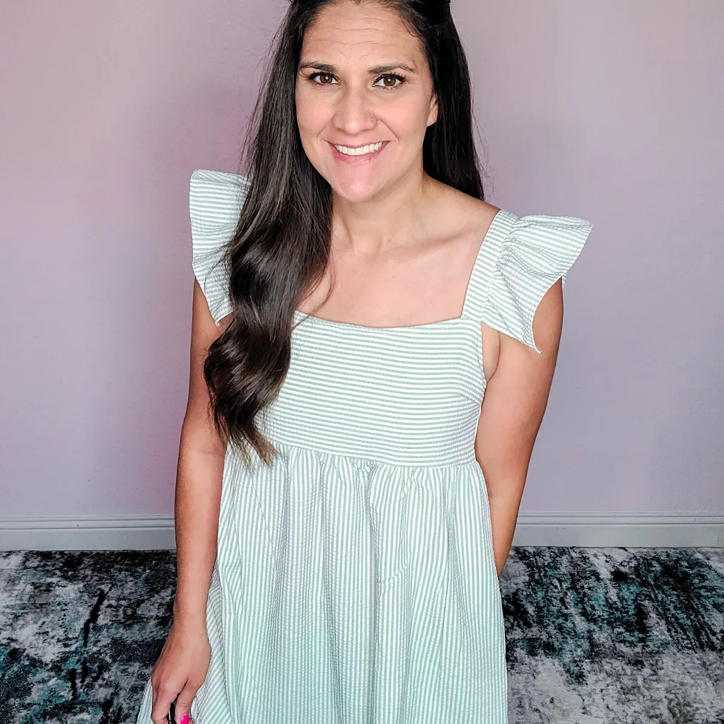 Sage Plaid Dress