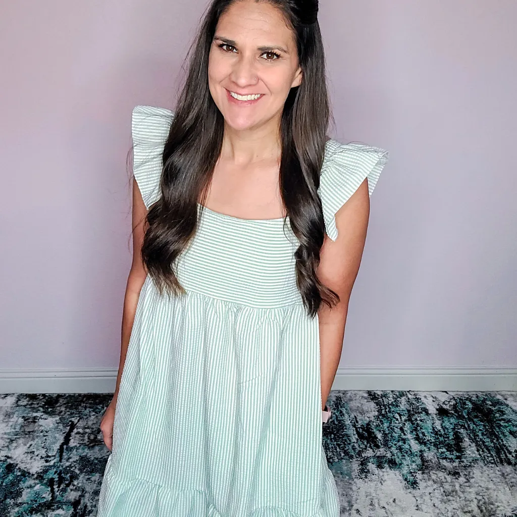 Sage Plaid Dress