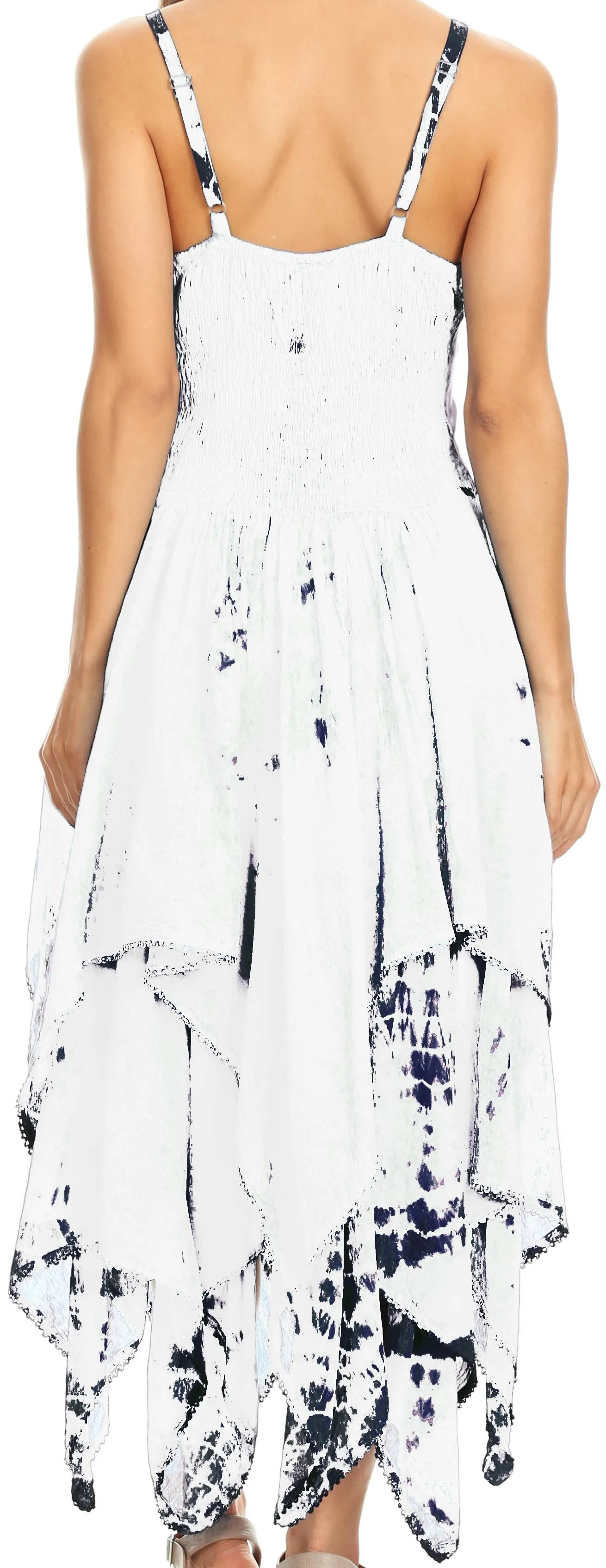 Sakkas Annabella Corset Bodice Handkerchief Hem Dress