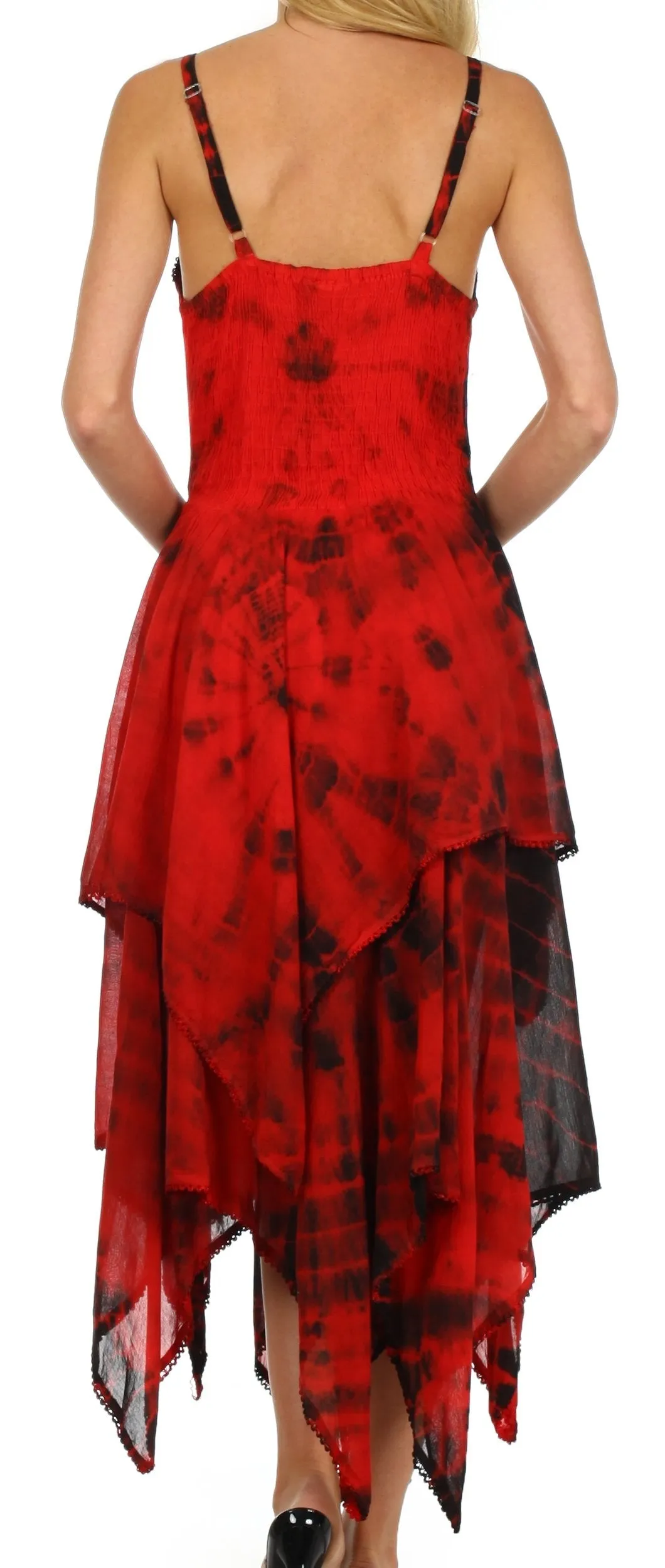 Sakkas Annabella Corset Bodice Handkerchief Hem Dress