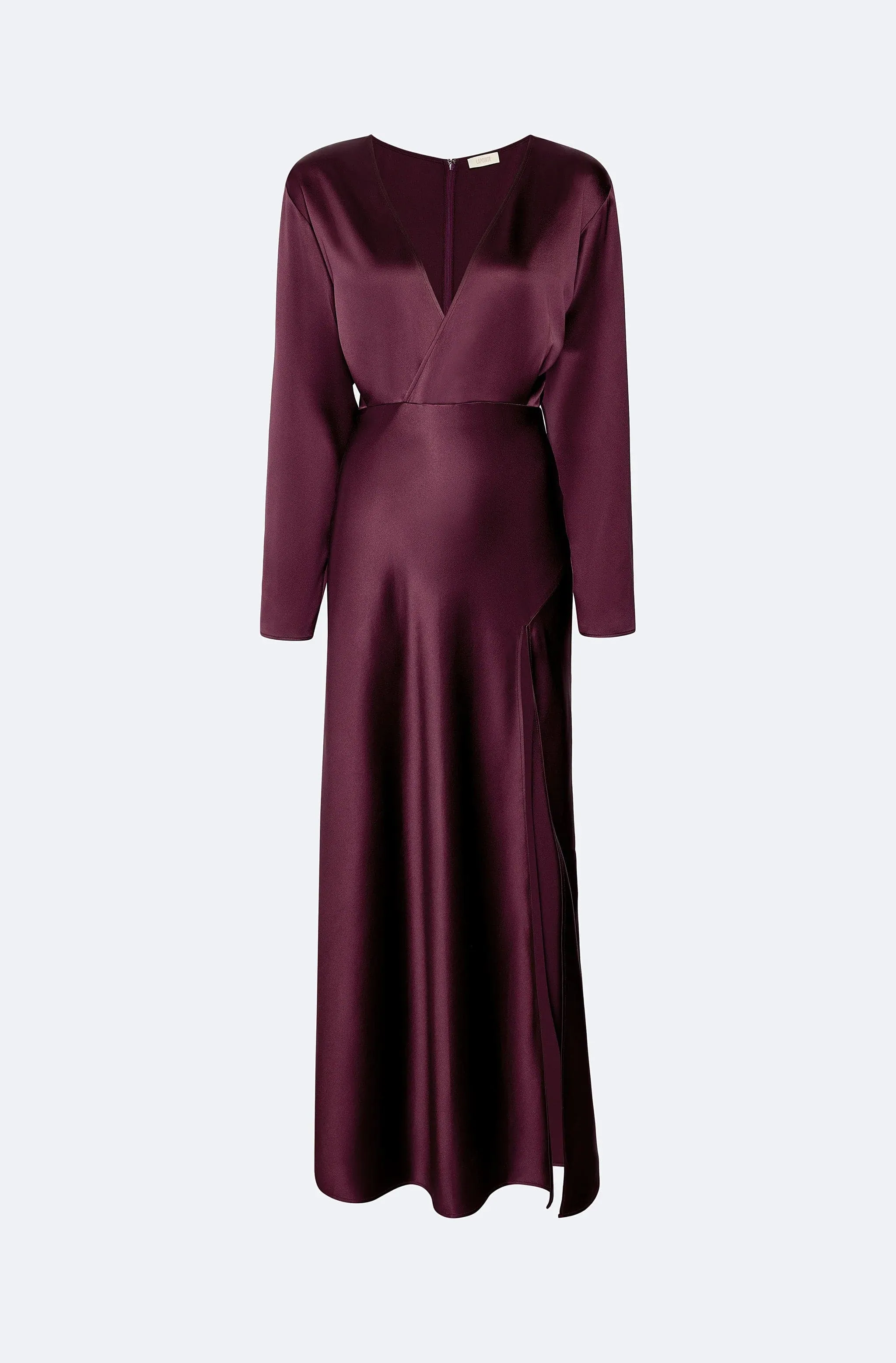 Satin V Neck Dress