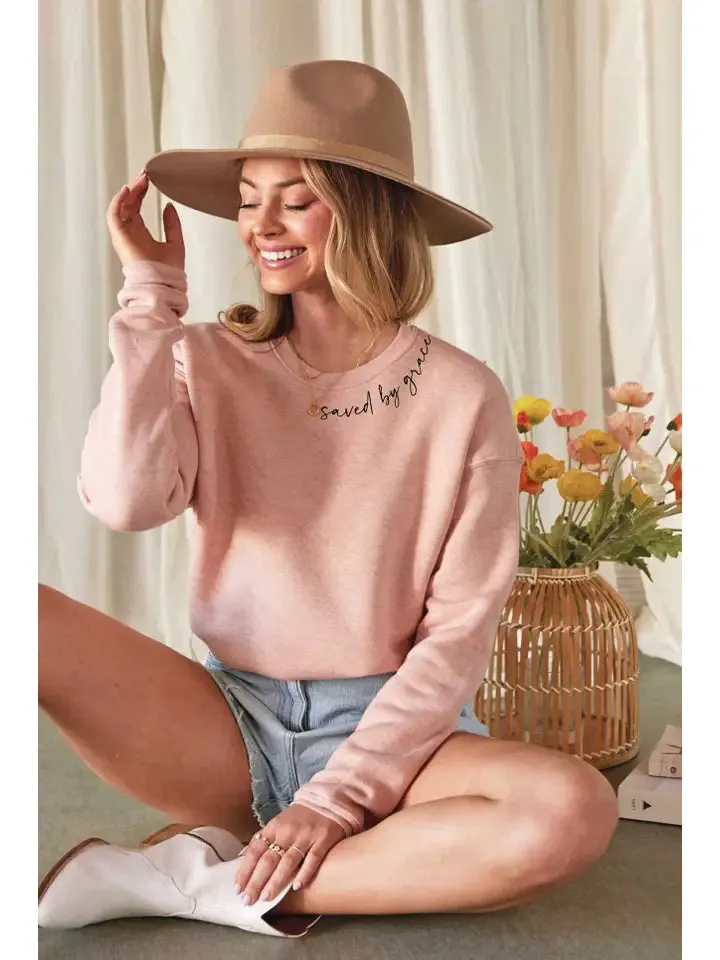 Saved By Grace Graphic Sweatshirt