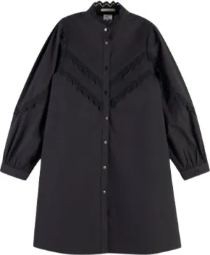 Scotch R' Belle Long Sleeve Cotton Dress with Broderie Anglaise