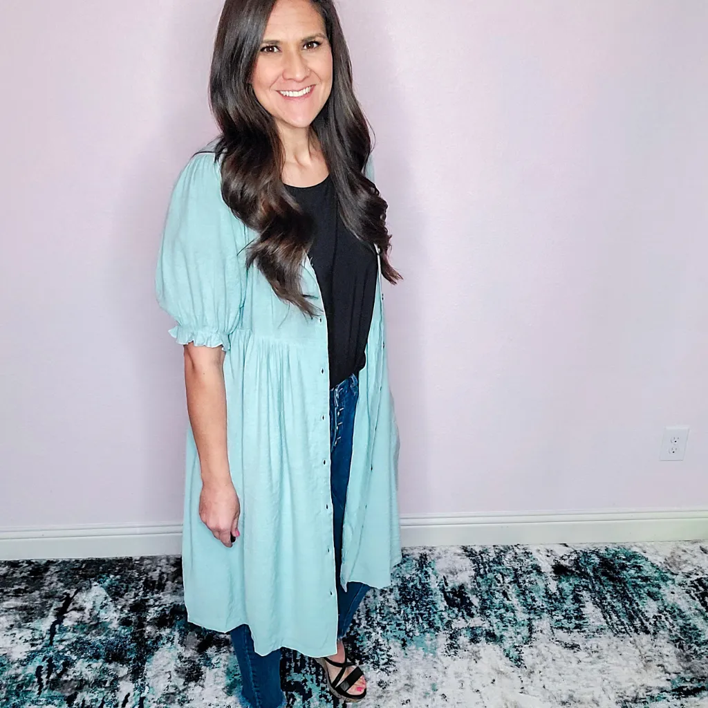 Sea Blue Midi Dress