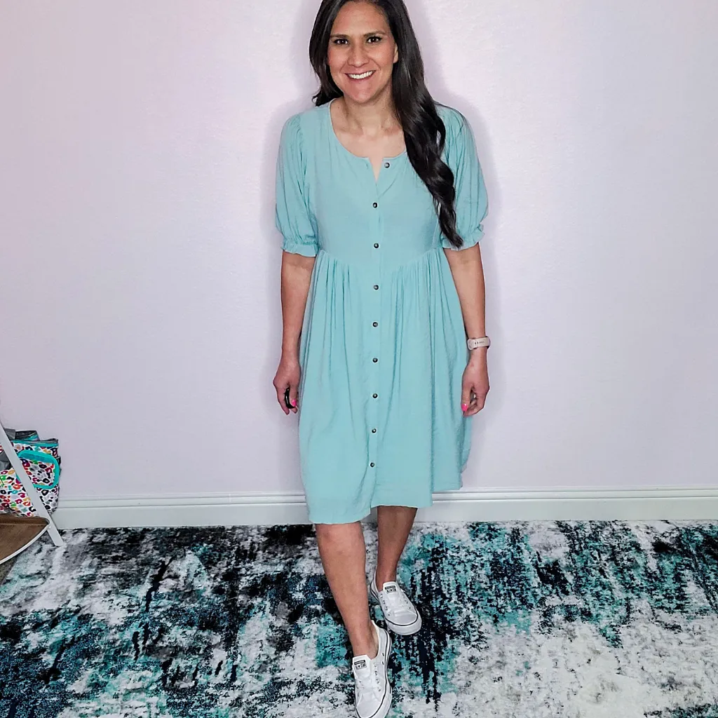 Sea Blue Midi Dress