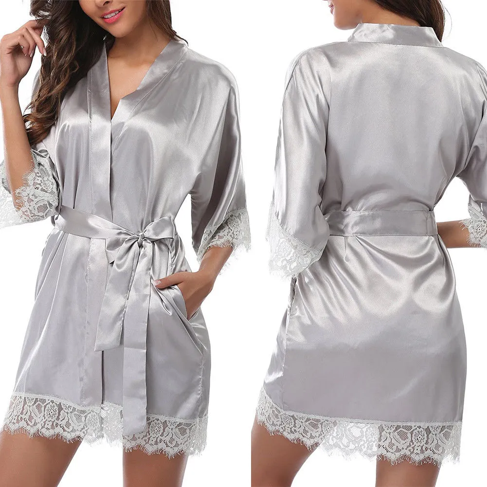 Sexy Silk Satin Soft Comfortable Robe