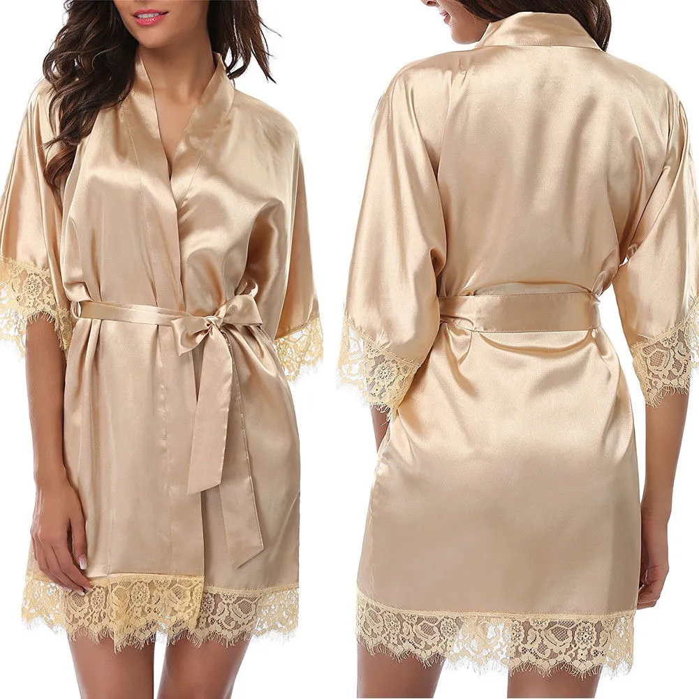 Sexy Silk Satin Soft Comfortable Robe