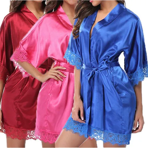 Sexy Silk Satin Soft Comfortable Robe