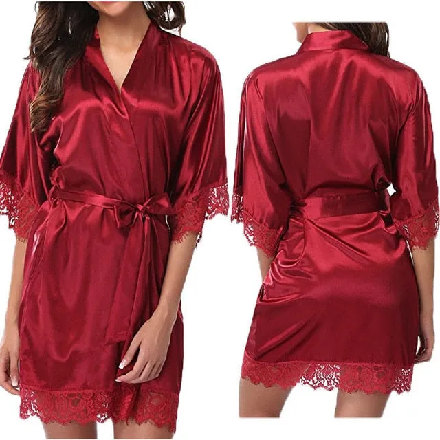 Sexy Silk Satin Soft Comfortable Robe
