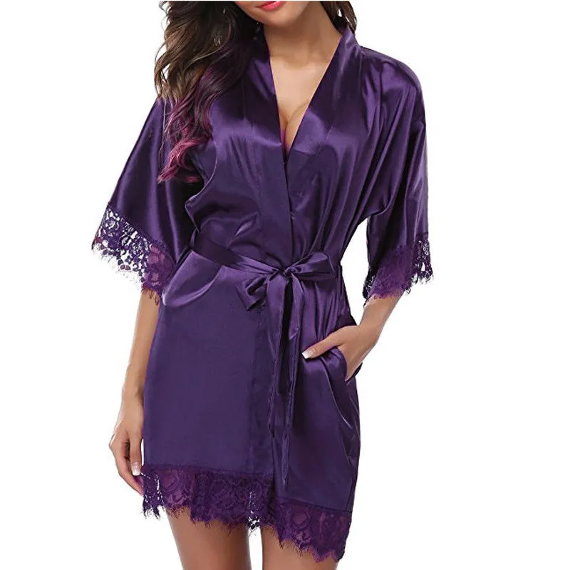 Sexy Silk Satin Soft Comfortable Robe