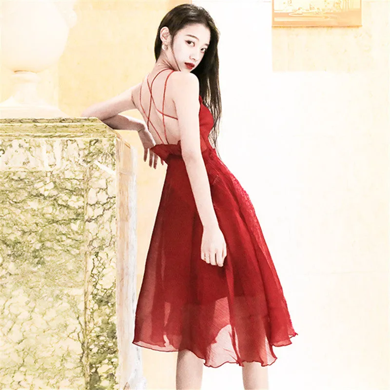 Sexy suspender dress KF82034