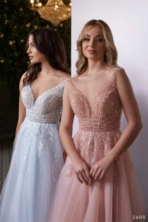 Shimmer evening dress | Designer beaded evening gowns | KatrinFAVOR