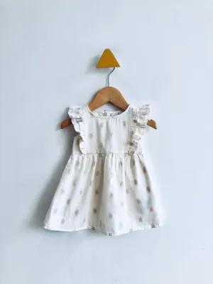Shimmery Dot Dress // 3-6M