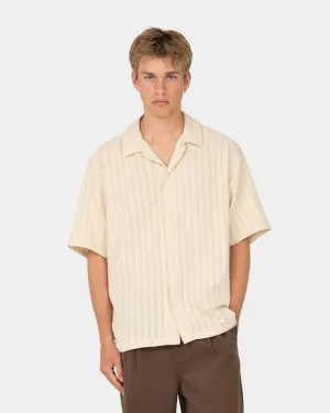 Short Sleeve Knit Shirt Beige