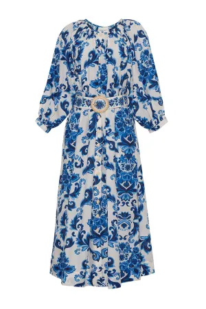 Simone Dress - Fiore Evening Blue