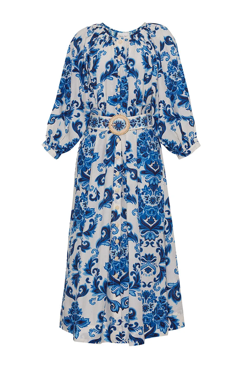 Simone Dress - Fiore Evening Blue