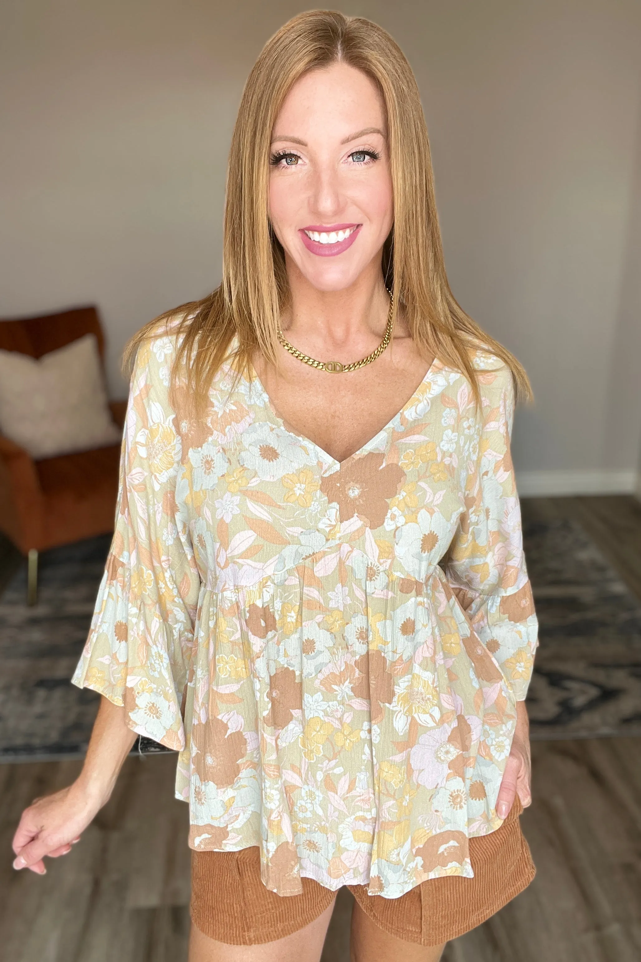 Singled Out Floral Blouse in Earth Tones