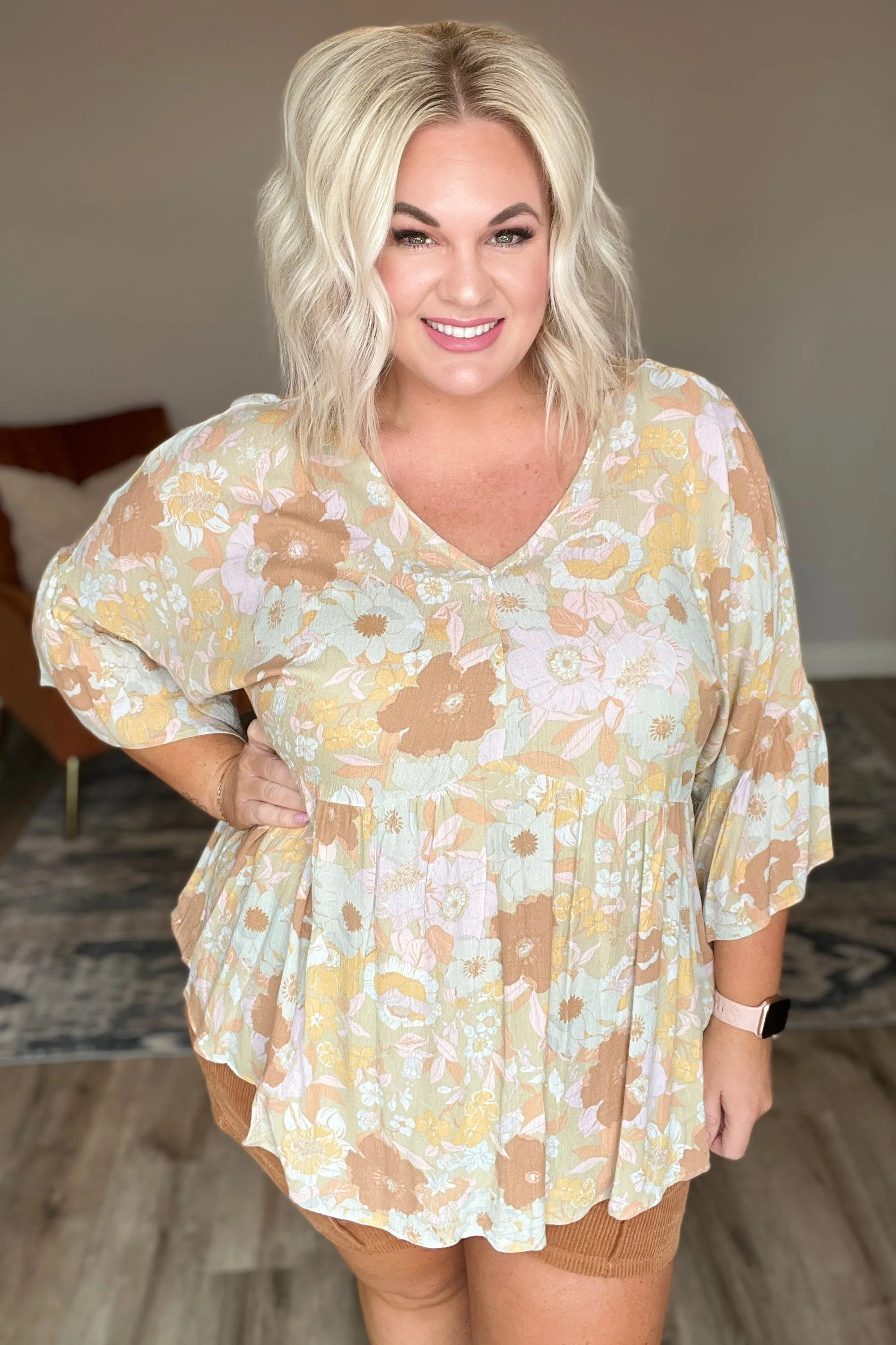 Singled Out Floral Blouse in Earth Tones