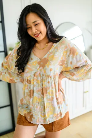 Singled Out Floral Blouse in Earth Tones