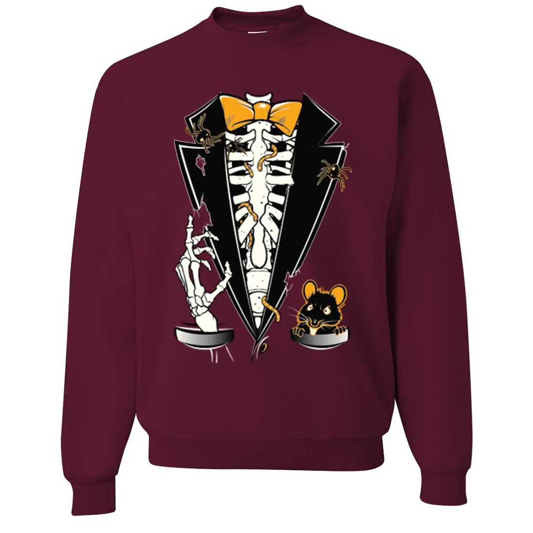 Skeleton Ribcage Tuxedo Crewneck Sweatshirt