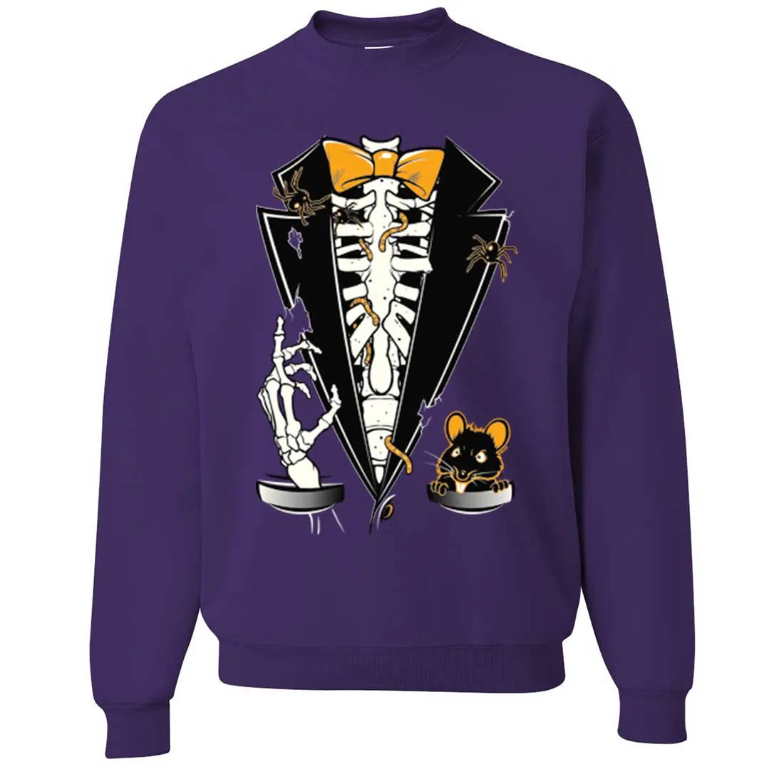 Skeleton Ribcage Tuxedo Crewneck Sweatshirt