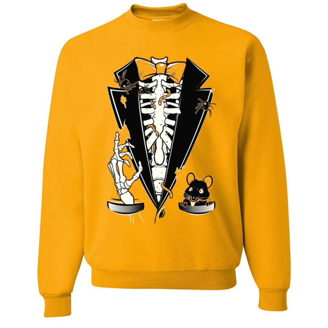 Skeleton Ribcage Tuxedo Crewneck Sweatshirt