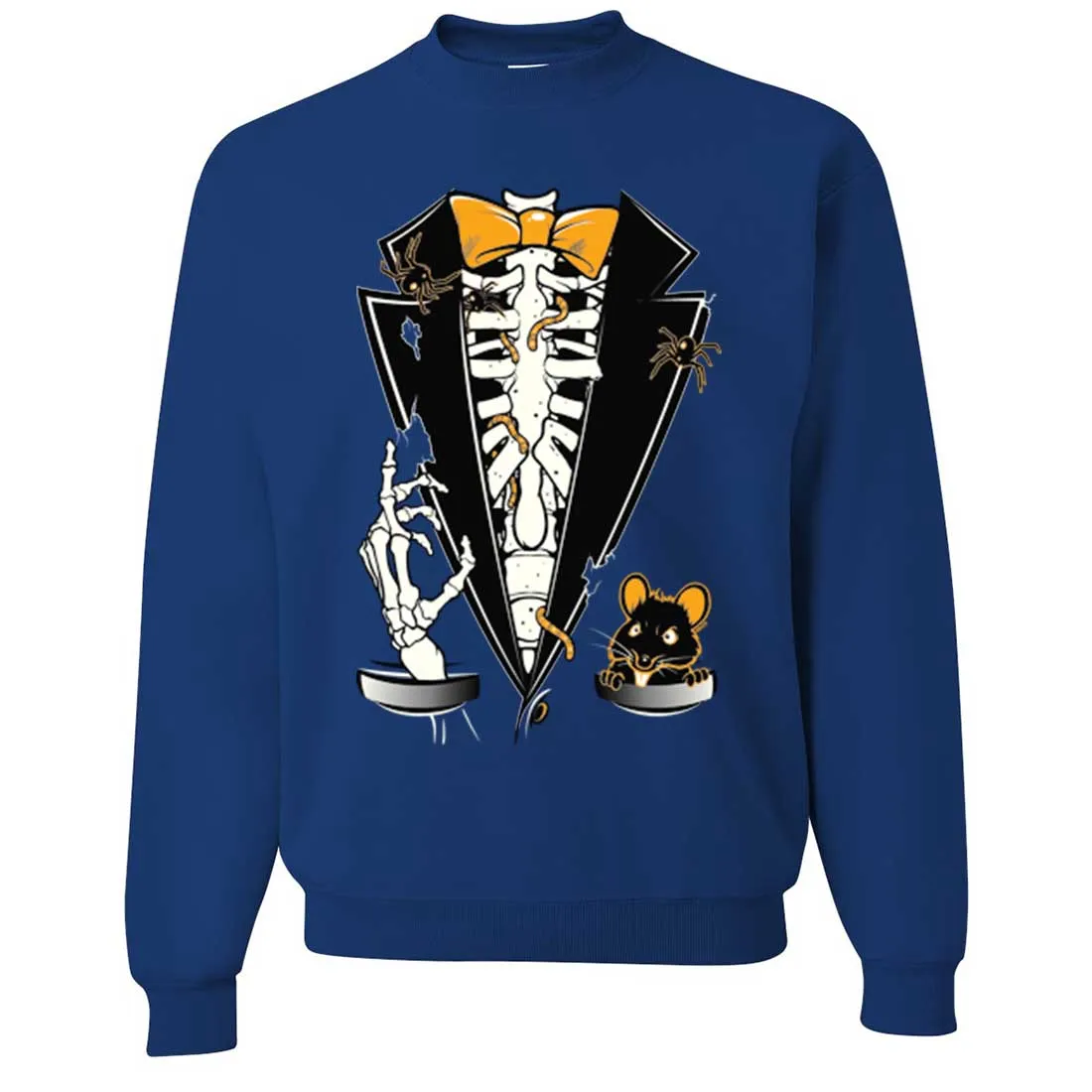 Skeleton Ribcage Tuxedo Crewneck Sweatshirt
