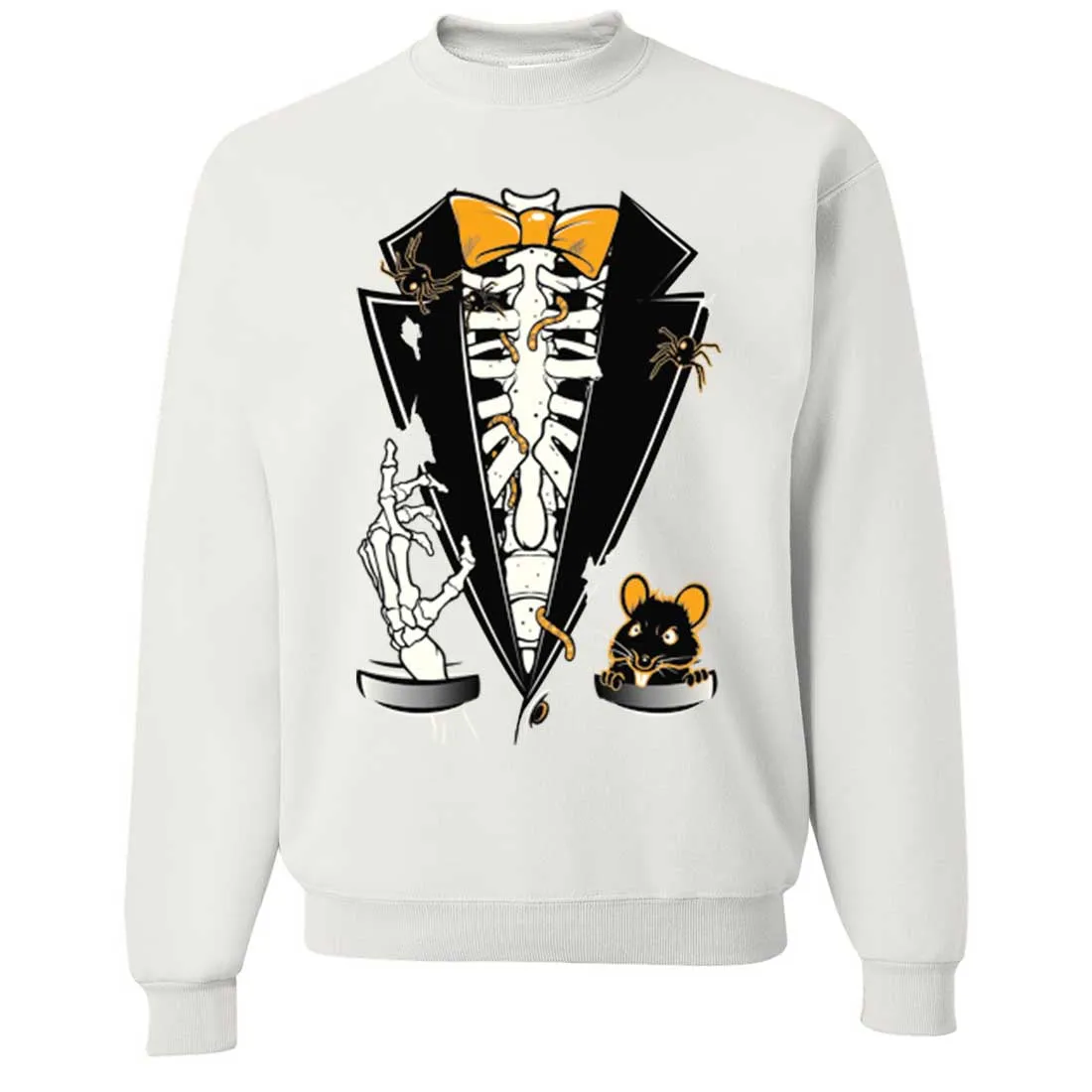 Skeleton Ribcage Tuxedo Crewneck Sweatshirt