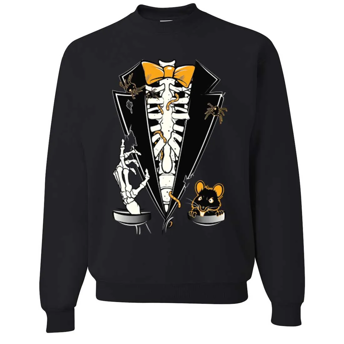 Skeleton Ribcage Tuxedo Crewneck Sweatshirt