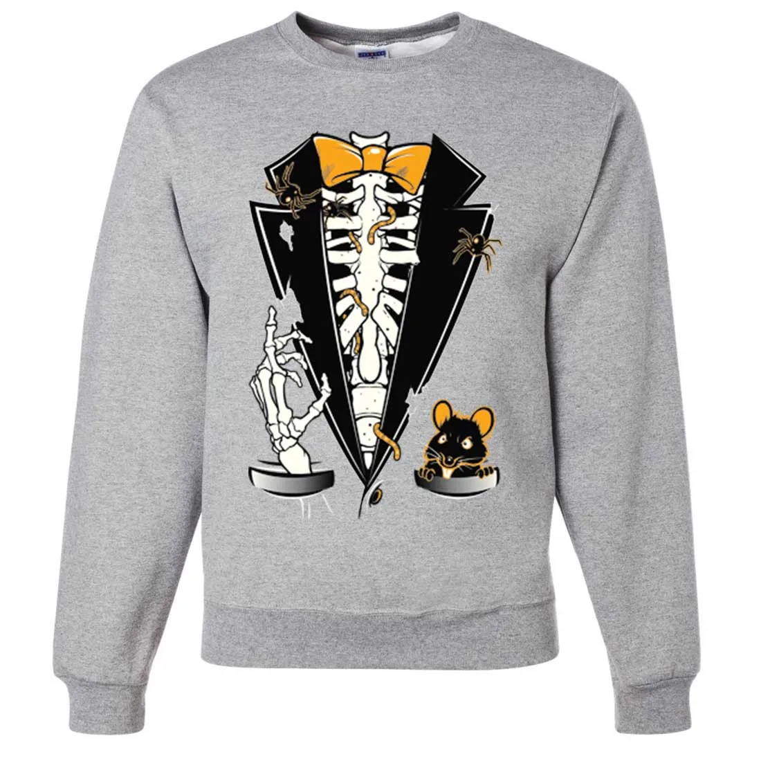 Skeleton Ribcage Tuxedo Crewneck Sweatshirt