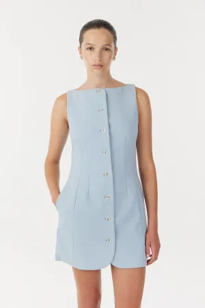 SKYLINE TAILORED MINI DRESS | POWDER BLUE