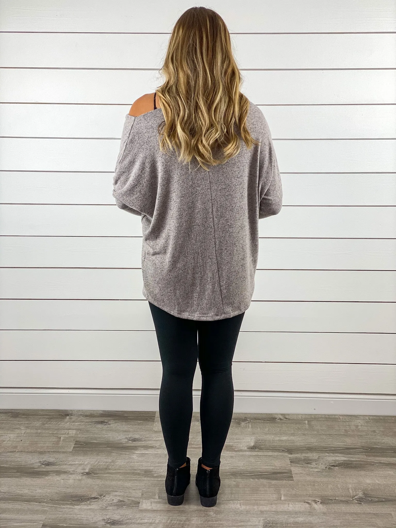 Snuggle Weather off the Shoulder Tunic - Restocked!!
