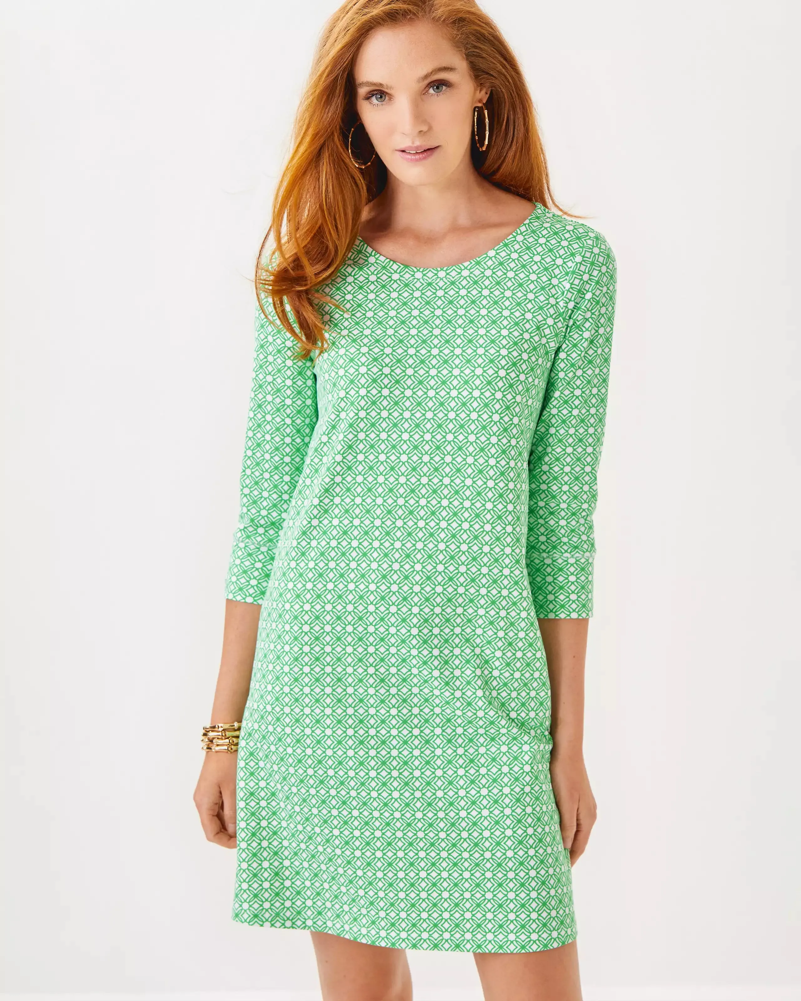 Solia Chillylilly UPF 50  Dress (Fauna Green/Resort White Butterfly)