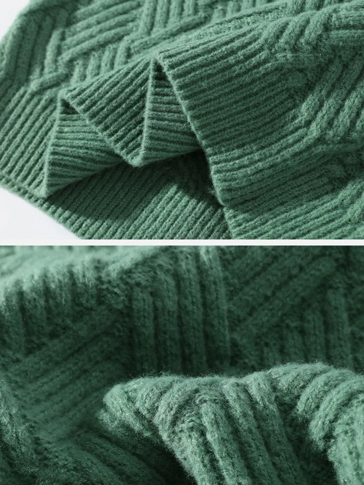 Solid Color Weave Cozy Sweater