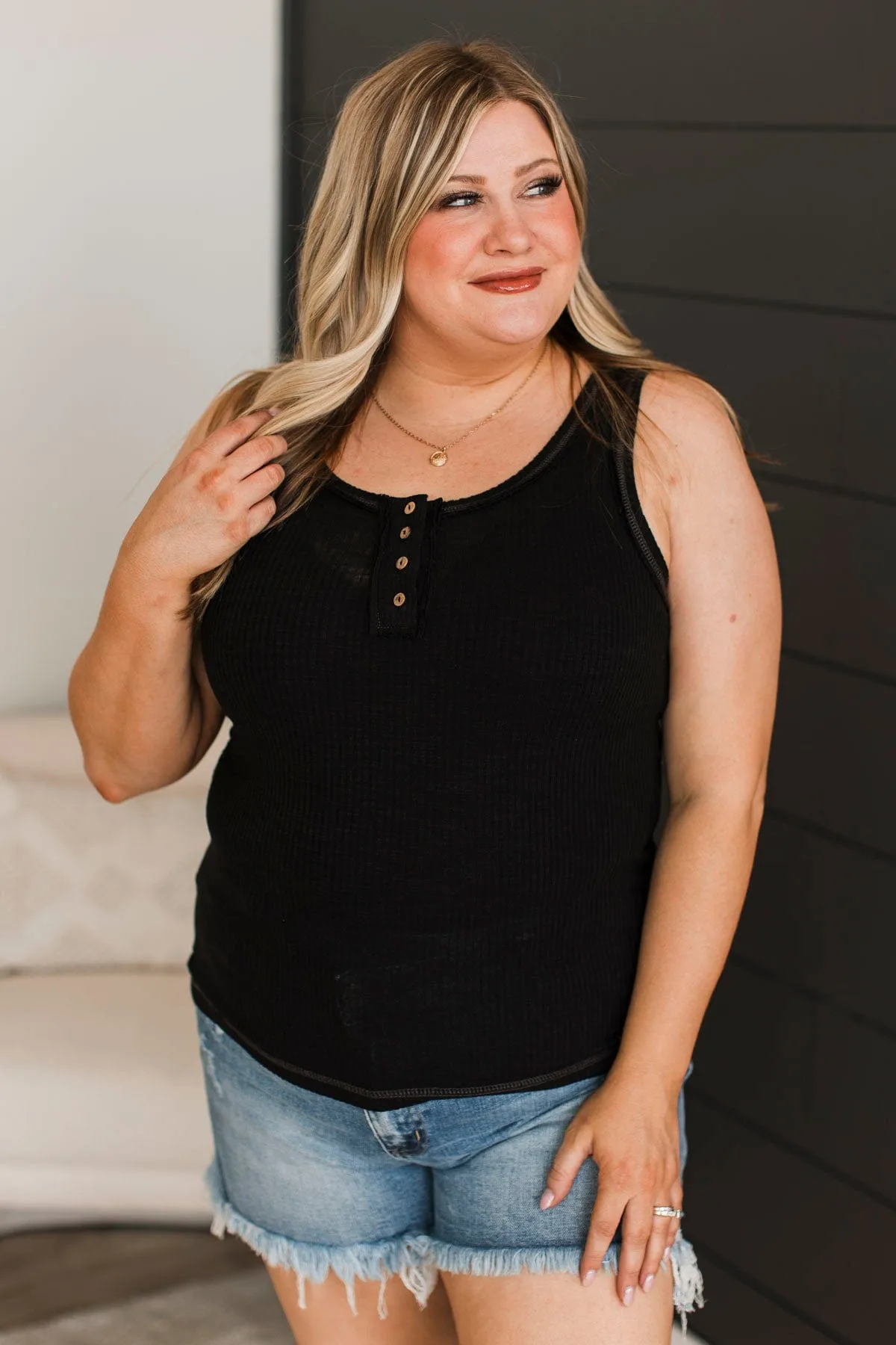 Something For Everyone Tank Top- Black