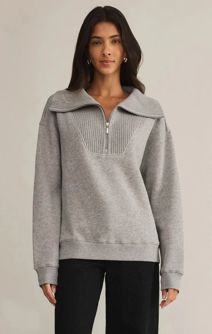 Sonata Fleece Sweatshirt-Heather Grey