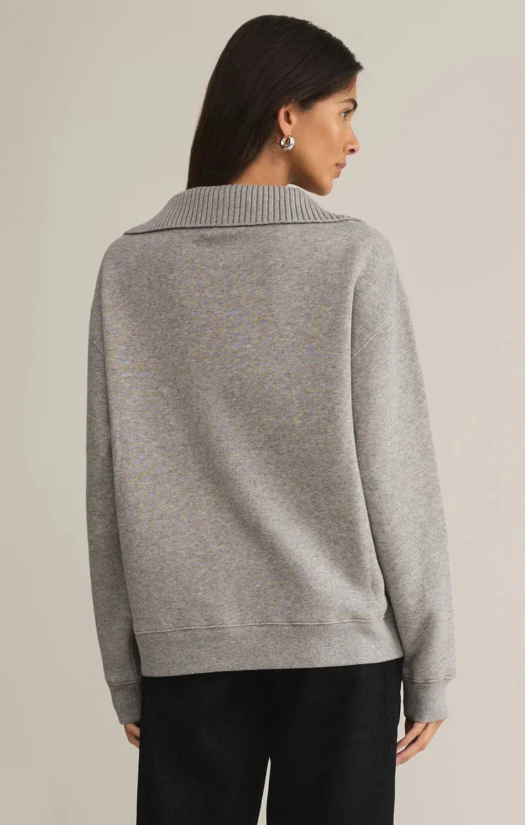 Sonata Fleece Sweatshirt-Heather Grey