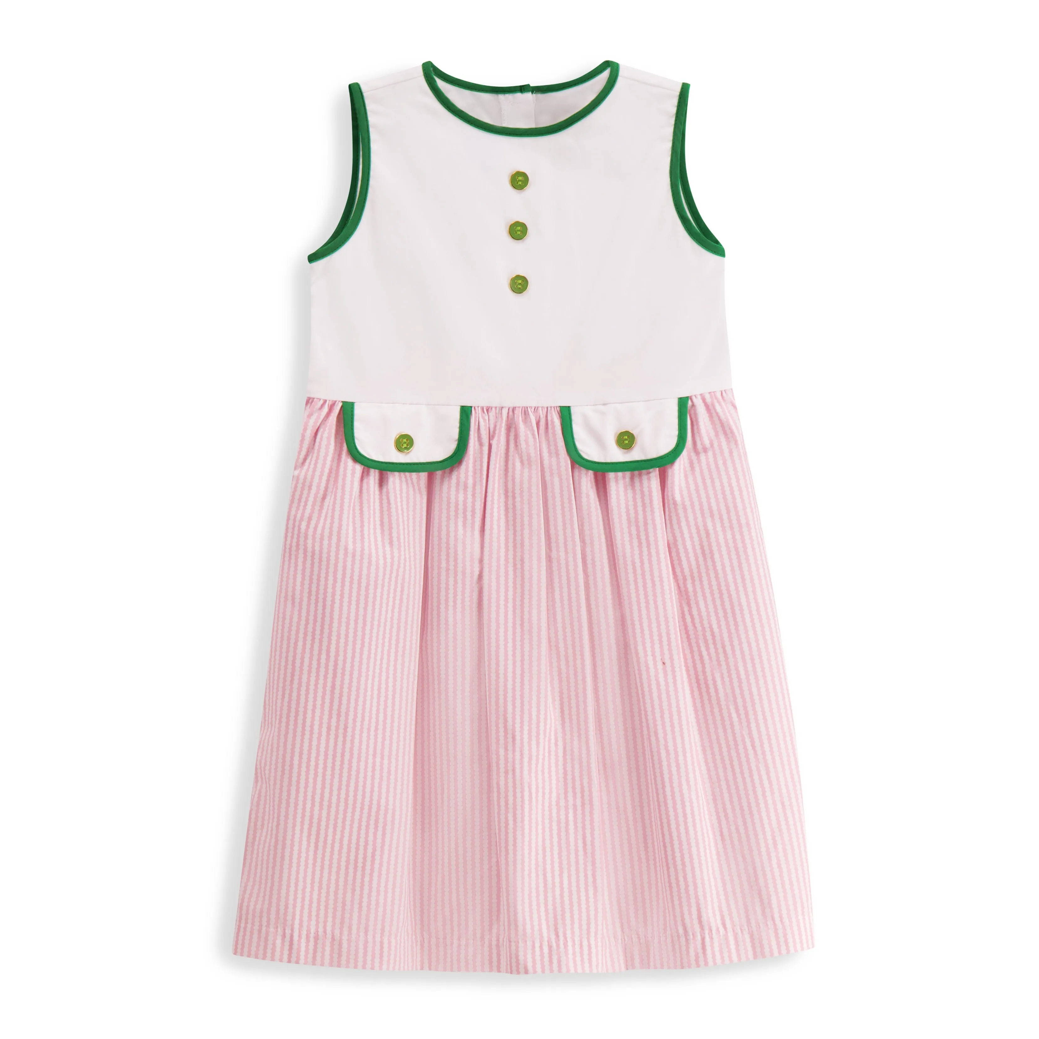 Sophia Dress -- Pink Bubble Stripe
