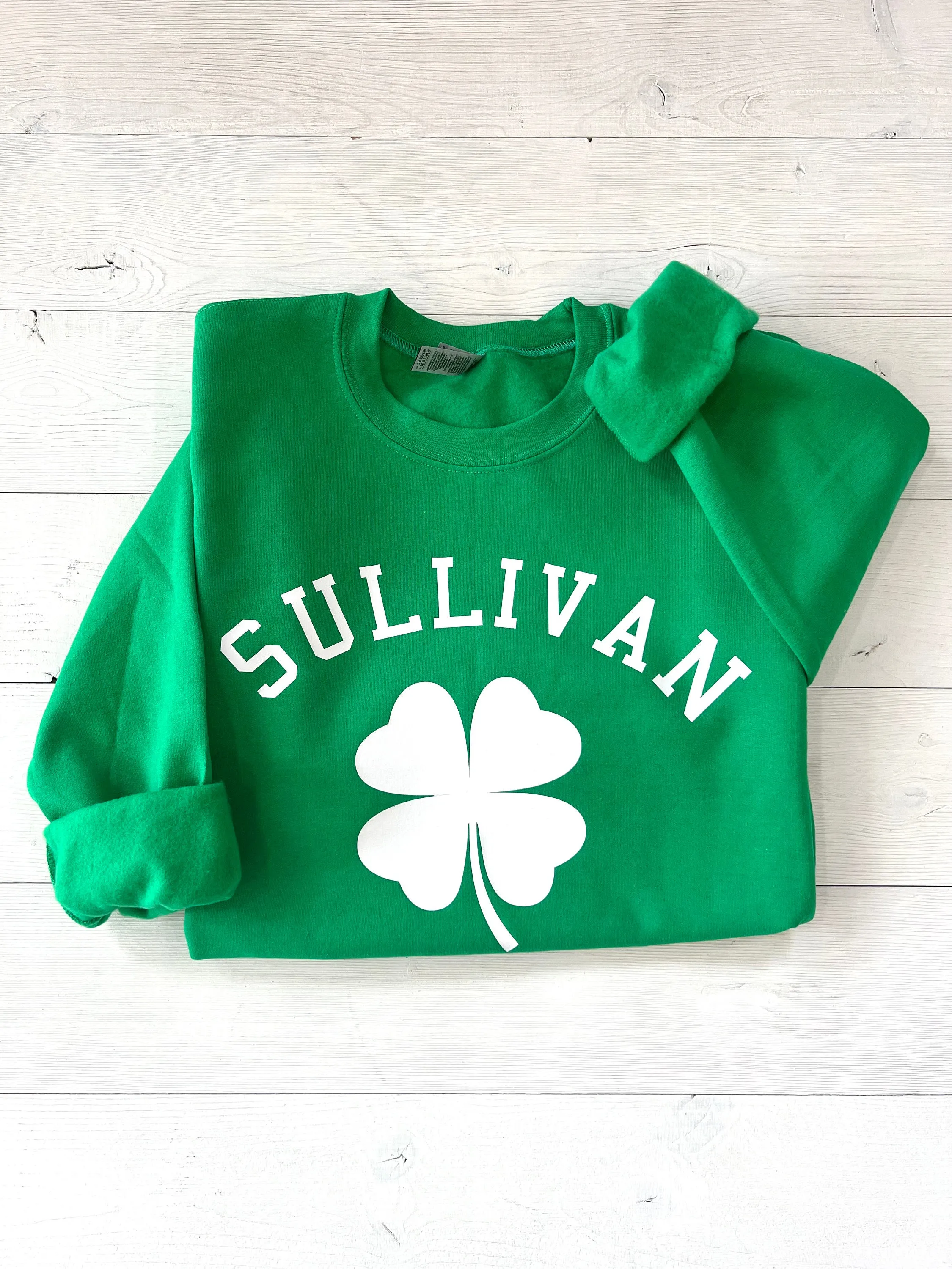 St. Patrick's Day Sweatshirt, Personalized St. Patrick's Day Sweatshirt, Custom Sweatshirt, Custom Clover Sweatshirt, Customizable Shirt