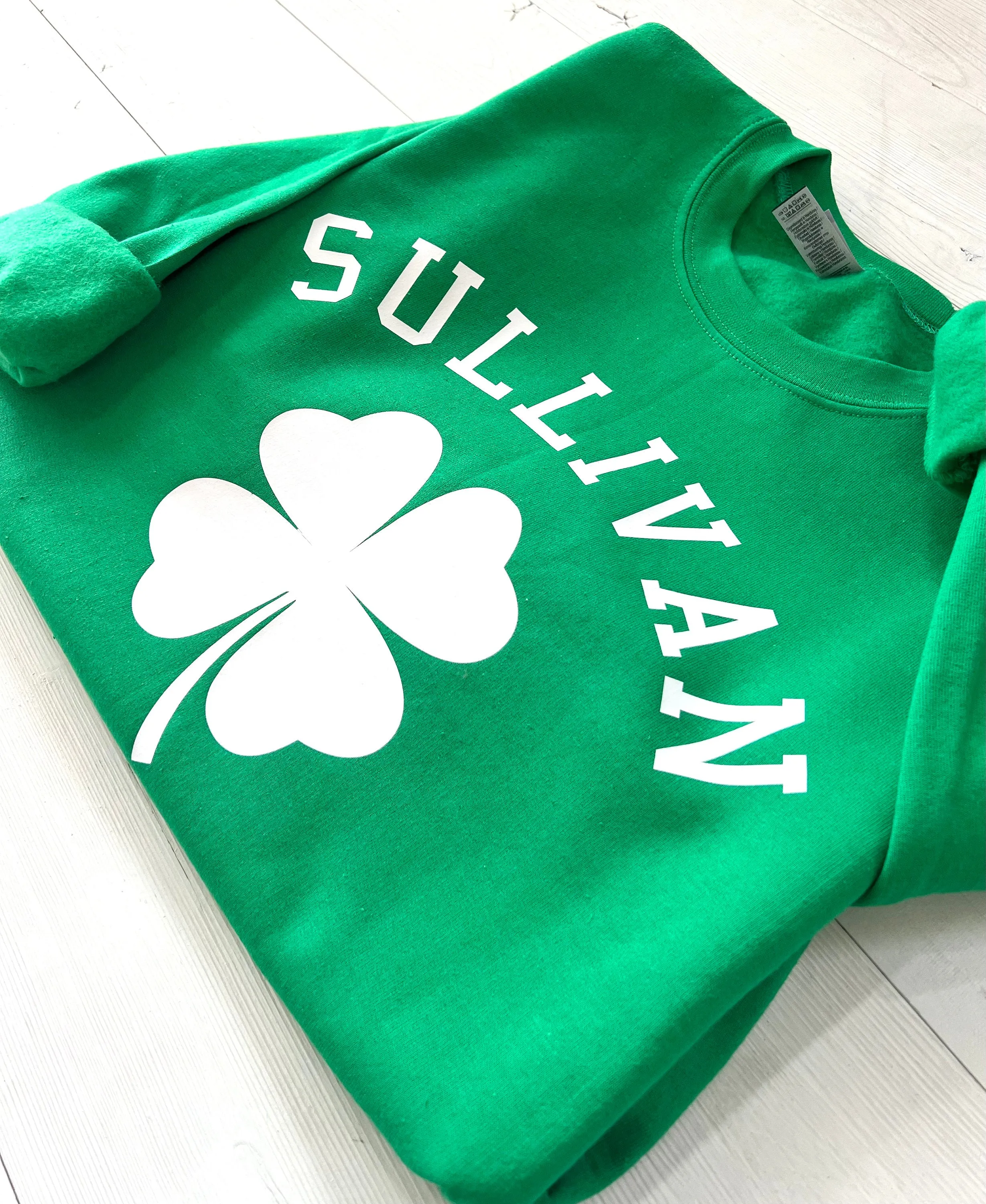 St. Patrick's Day Sweatshirt, Personalized St. Patrick's Day Sweatshirt, Custom Sweatshirt, Custom Clover Sweatshirt, Customizable Shirt