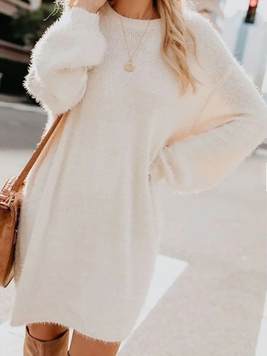 Stunncal Plush Sweater Dress(8 colors)