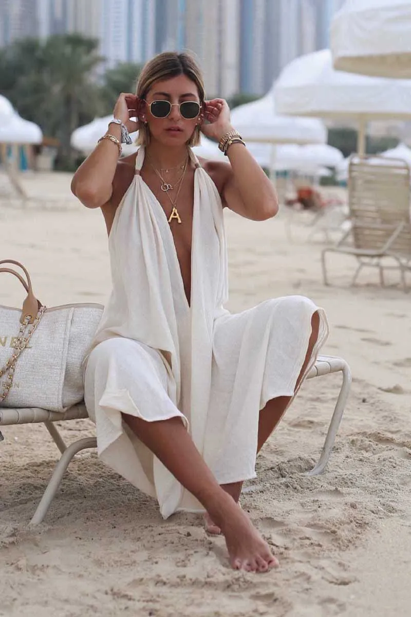 Stunncal Sexy Sleeveless Halter Dress