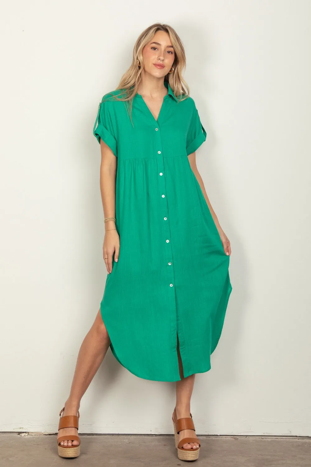 Summer Linen Midi Dress