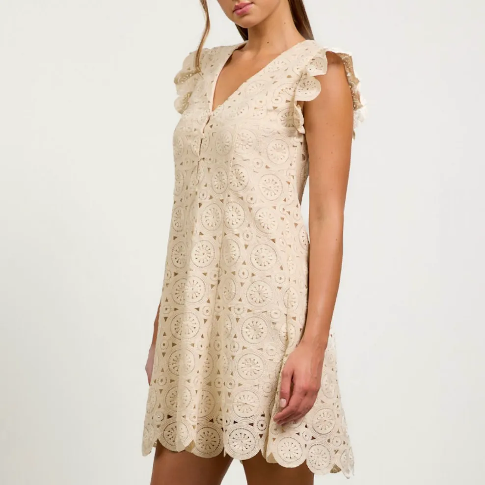 Sunset Bliss Crochet Mini Dress