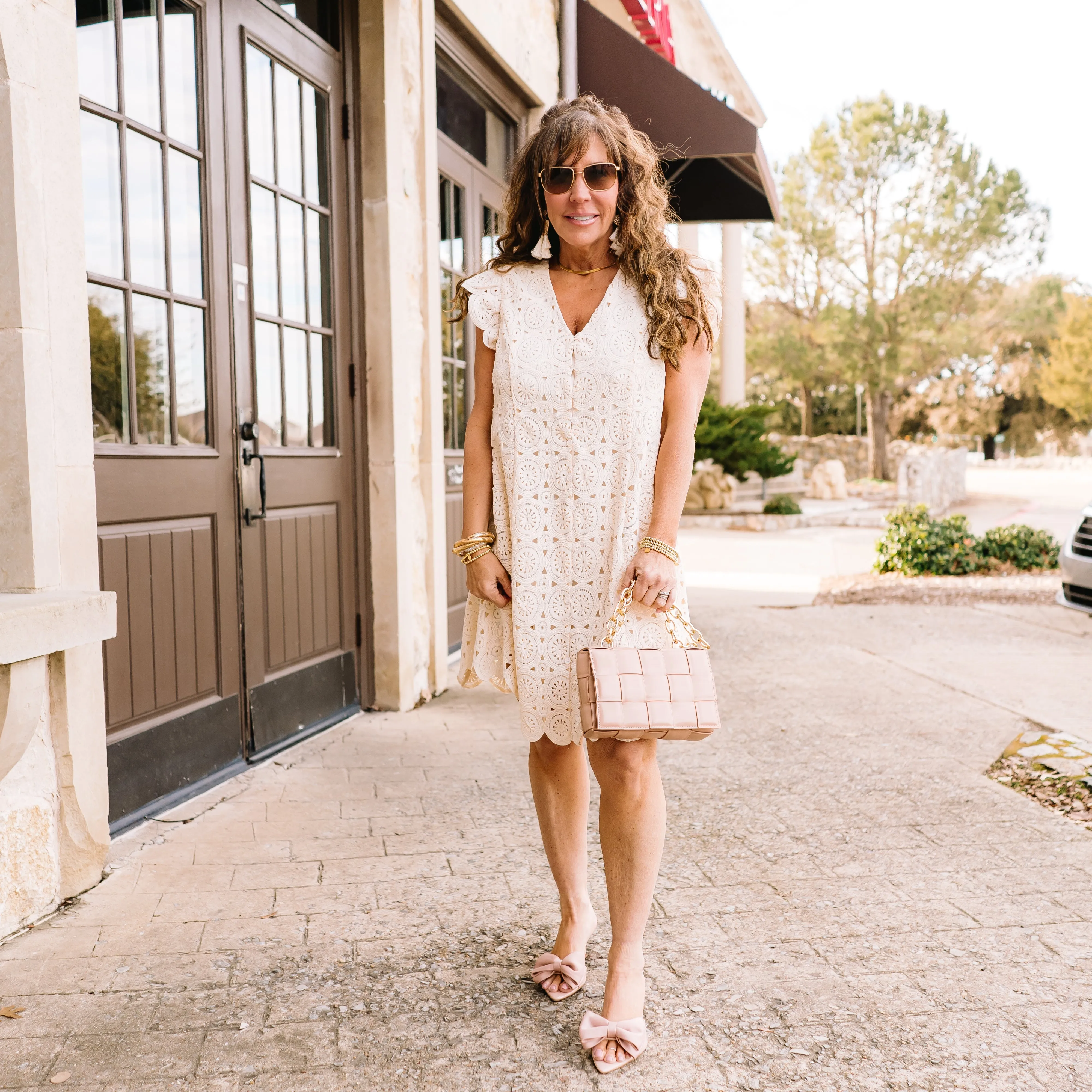 Sunset Bliss Crochet Mini Dress